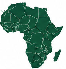Map of Africa with country borders